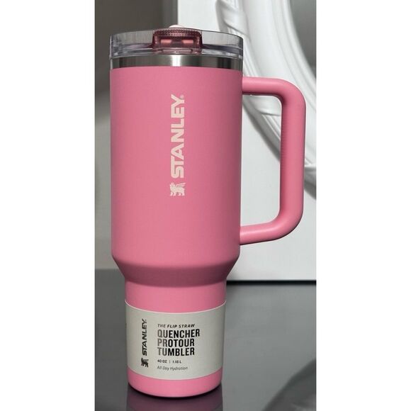 STANLEY QUENCHER PROTOUR FLIP STRAW 40OZ TUMBLER, PINK‎ MESA - Picture 2 of 5